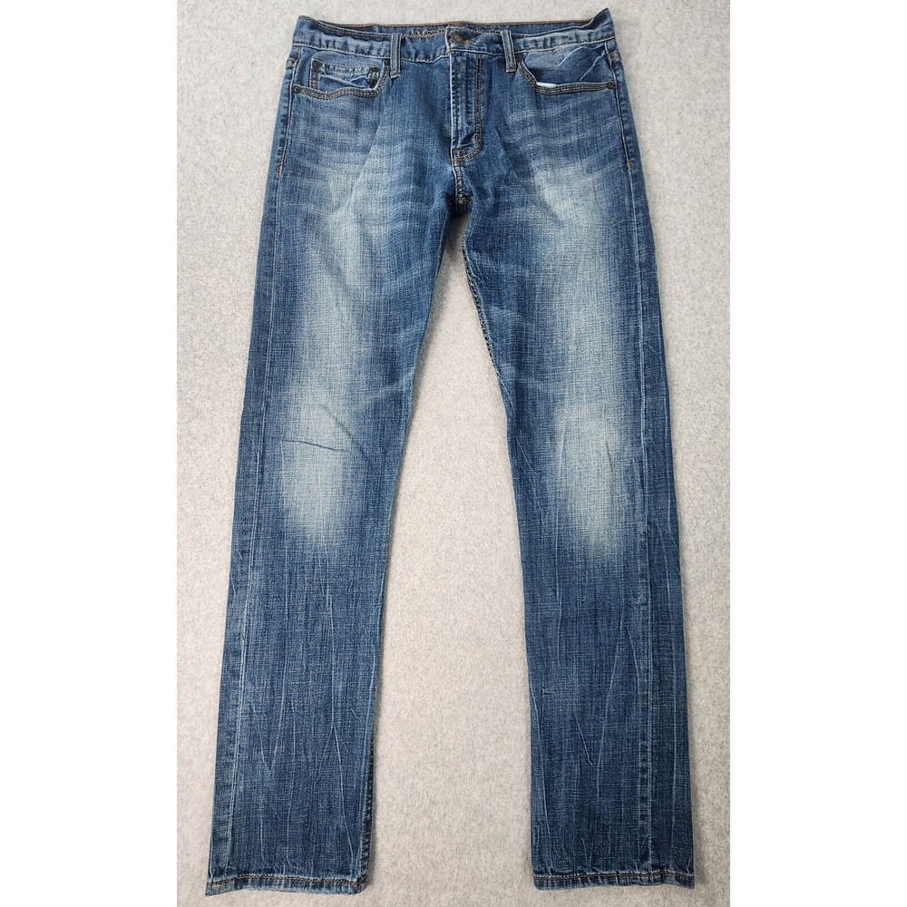 American Eagle Outfitters Slim Jeans Men 32x33 Blue Straight Leg Denim Tag 32x34